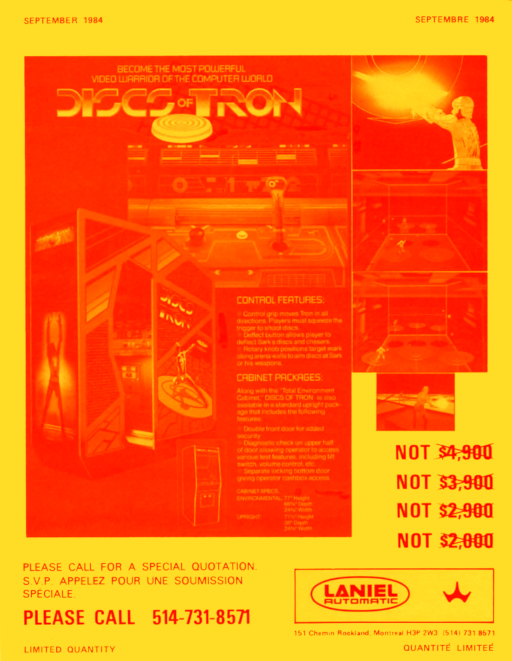 Discs of Tron (Environmental) Arcade Game Cover